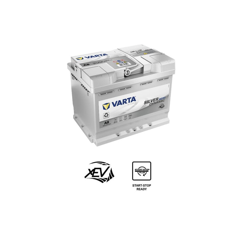 Akumulator 12V 60Ah EN 680A 242x175x190 P+ AGM Varta