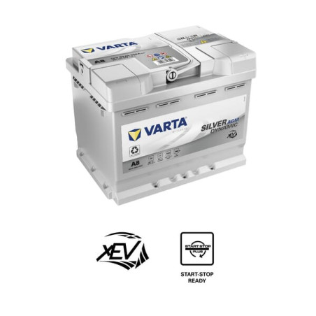 Akumulator 12V 60Ah EN 680A 242x175x190 P+ AGM Varta