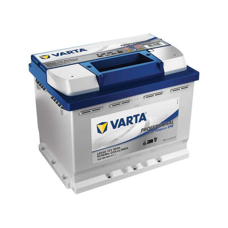 Akumulator 12V 60Ah EN 640A 242x175x190 P+ Dual Purpose VARTA