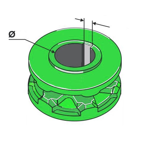 Koło łańcuchowe gniazdowe 09x27 Z6 Ø135/10, B1084/0212C72