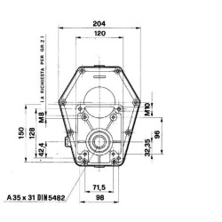 Multiplikator GBF-30-S-1-2.0 (M/Gr3) z wałkiem