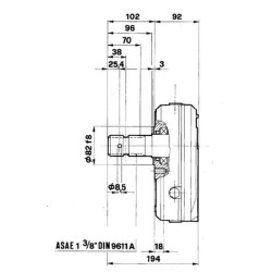 Multiplikator GBF-30-S-1-3.5 (M/Gr3) z wałkiem