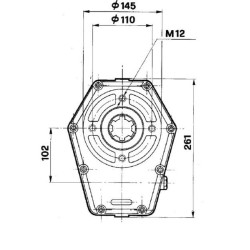 Multiplikator GBF-30-S-1-3.5 (M/Gr3) z wałkiem
