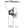 Multiplikator GBF-30-S-1-3.8 (M/Gr3) z wałkiem