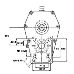 Multiplikator 30-ST-8-3.8 (M-F/Gr3) z tuleją/wałkiem