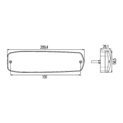 Lampa tylna, LED, Hella 2SD343910027