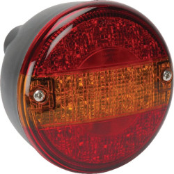 Lampa tylna zespolona LED, lewa/prawa okrągła 12V z gniazdem 5-pin Aspöck