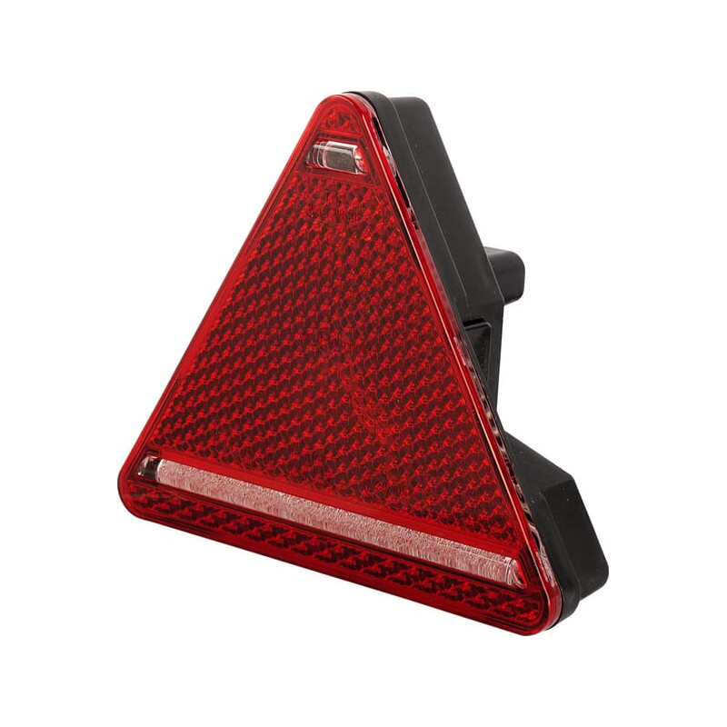 Lampa tylna zespolona LED, lewa, trójkątna, 12/24V czerwona, przykręcana Waś