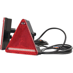Lampa tylna zespolona LED, lewa, trójkątna, 12/24V czerwona, przykręcana Waś