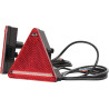 Lampa tylna zespolona LED, prawa, trójkątna, 12/24V pomarańczowa/czerwona, przykręcana Waś