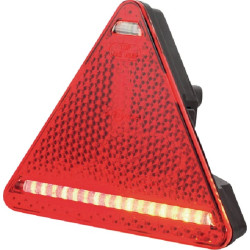 Lampa tylna zespolona LED, prawa, trójkątna, 12/24V pomarańczowa/czerwona, przykręcana Waś