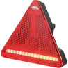 Lampa tylna zespolona LED, prawa, trójkątna, 12/24V pomarańczowa/czerwona, przykręcana Waś