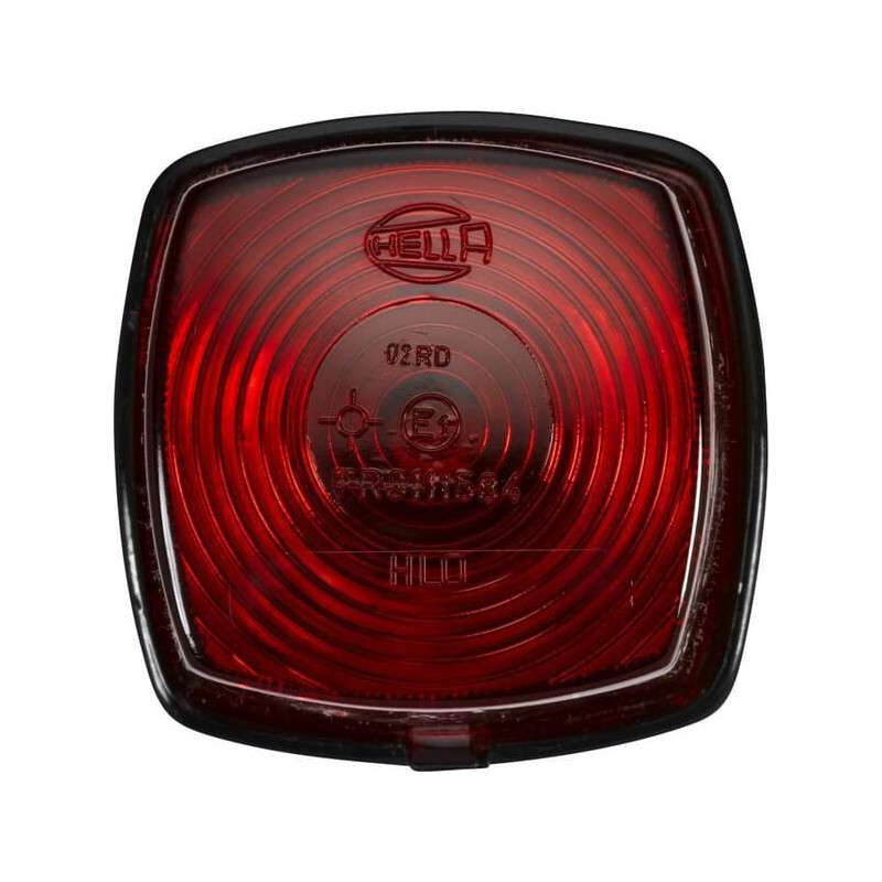 Lampa tylna, kwadratowa 12/24V czerwona przykręcana Hella