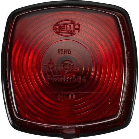 Lampa tylna, kwadratowa 12/24V czerwona przykręcana Hella