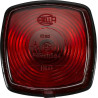 Lampa tylna, kwadratowa 12/24V czerwona przykręcana Hella