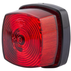 Lampa tylna, kwadratowa 12/24V czerwona przykręcana Hella