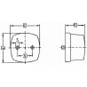 Lampa tylna, kwadratowa 12/24V czerwona przykręcana Hella