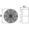 Lampa tylna zespolona LED, okrągła 12V biała przykręcana Ø 66 mm 12 szt. LED Hella
