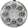 Lampa tylna zespolona LED, okrągła 12V biała przykręcana Ø 66 mm 12 szt. LED Hella