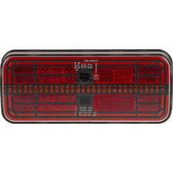 Lampa tylna zespolona LED prostokątna, 12V (zintegrowany opornik) 200.5x85.3x28.9 mm Kramp
