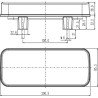Lampa tylna zespolona LED prostokątna, 12V (zintegrowany opornik) 200.5x85.3x28.9 mm Kramp