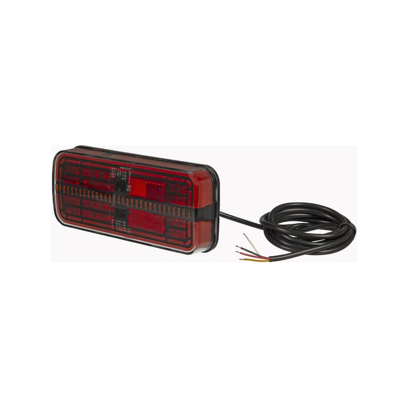 Lampa tylna zespolona LED prostokątna, 12/24V 200.5x85.3x28.9 mm Kramp