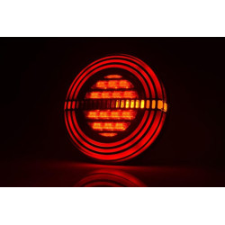 Lampa tylna zespolona LED, okrągła, 12V (zintegrowany opornik) Ø 142 mm Kramp