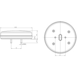 Lampa tylna zespolona LED okrągła, 12V Ø 142 mm Kramp