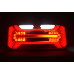 Lampa tylna zespolona LED, lewa prostokątna, 12/24V 306x133x60.6 mm Kramp