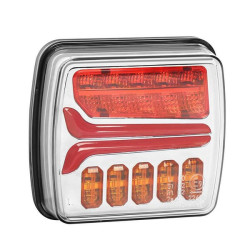 Lampa tylna zespolona LED, lewa kwadratowa, kierunkowskaz dynamiczny, przykręcana Kramp