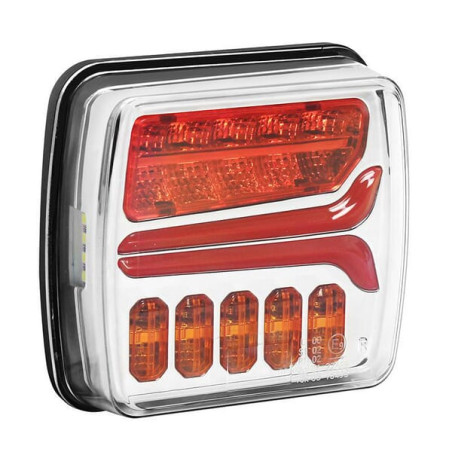 Lampa tylna zespolona LED, prawa kwadratowa, kierunkowskaz dynamiczny, przykręcana Kramp