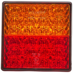 Lampa tylna zespolona LED, kwadratowa 12V czerwona/pomarańczowa przykręcana 80x33.7x80 mm Hella ValueFit