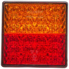 Lampa tylna zespolona LED, kwadratowa 12V czerwona/pomarańczowa przykręcana 80x33.7x80 mm Hella ValueFit