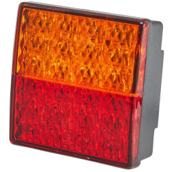 Lampa tylna zespolona LED, kwadratowa 12V czerwona/pomarańczowa przykręcana 80x33.7x80 mm Hella ValueFit
