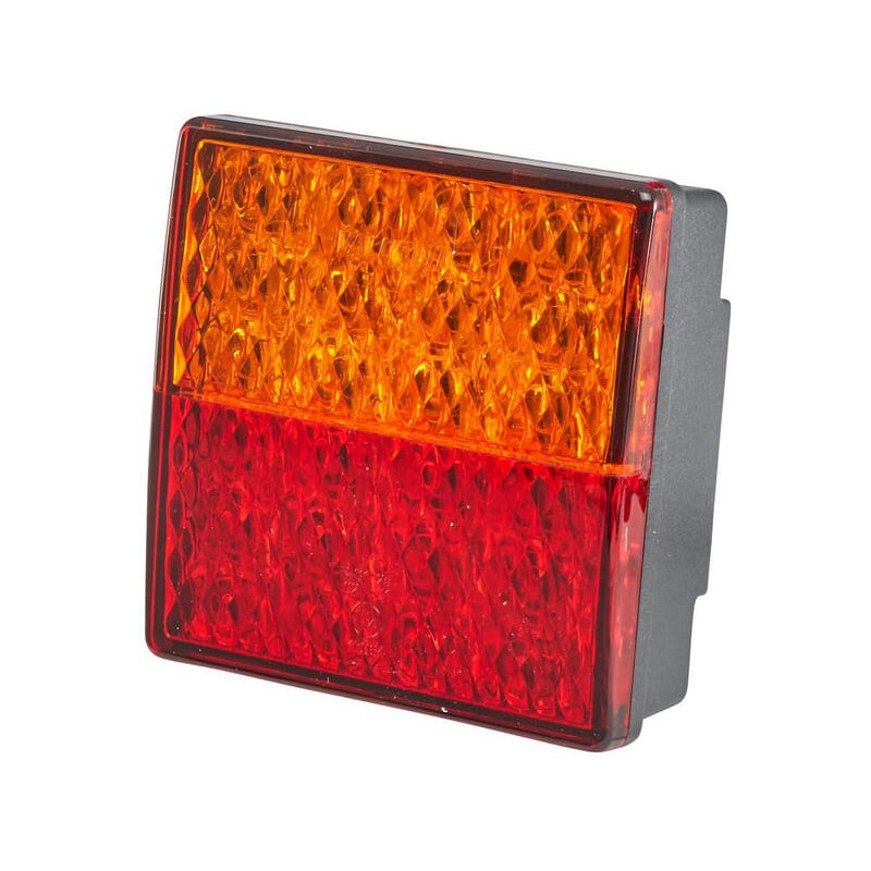 Lampa tylna zespolona LED, kwadratowa 12V czerwona/pomarańczowa przykręcana 80x33.7x80 mm Hella ValueFit