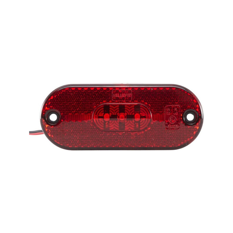 Lampa obrysowa LED, prostokątna 12V czerwona przykręcana 108x10.5x44 mm Hella ValueFit