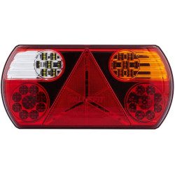 Lampa tylna zespolona LED, prostokątna prawa, 12V czerwona/pomarańczowa/przezroczysta przykręcana 296x45x142 mm Hella ValueFit