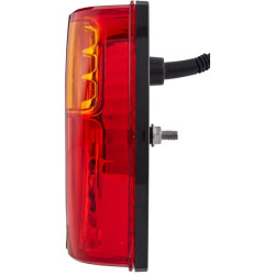 Lampa tylna zespolona LED, prostokątna prawa, 12V czerwona/pomarańczowa/przezroczysta przykręcana 296x45x142 mm Hella ValueFit