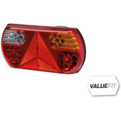 Lampa tylna zespolona LED, prostokątna prawa, 12V czerwona/pomarańczowa/przezroczysta przykręcana 296x45x142 mm Hella ValueFit
