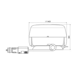 Lampa błyskowa LED na magnes 12/24V, ATLAS Vignal