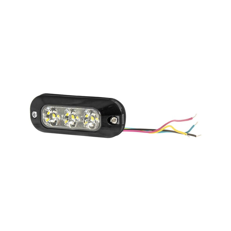 Lampa ostrzegawcza 3 LED 12/24V pomarańczowa