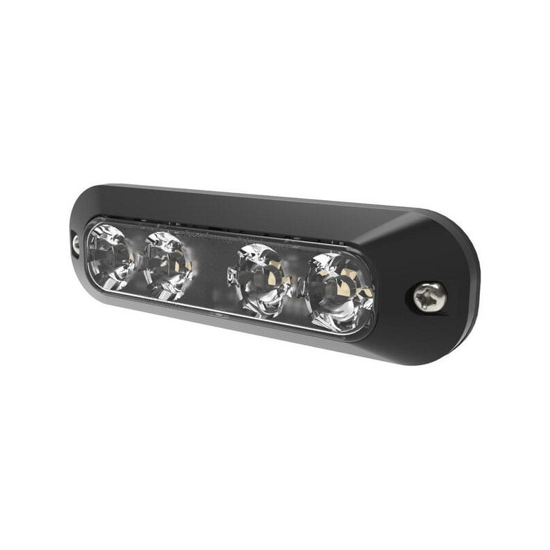 Lampa ostrzegawcza 4 LED 12/24V pomarańczowa