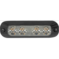 Lampa ostrzegawcza 4 LED 12/24V pomarańczowa