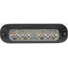 Lampa ostrzegawcza 4 LED 12/24V pomarańczowa