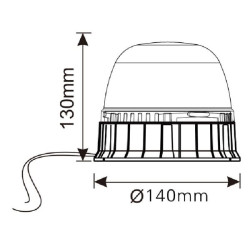 Lampa błyskowa LED przykręcana 12/24V 140B-LA20021 Kramp 8719493037425
