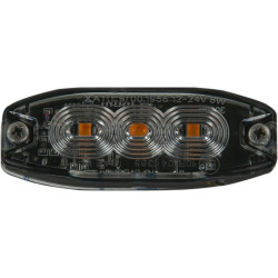 Lampa ostrzegawcza LED, prostokątna, 10/30V biała, 82x30x9 mm 3 LED Kramp