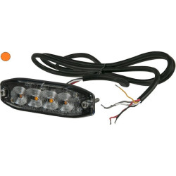Lampa ostrzegawcza, bursztynowa 4 LED