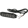 Lampa ostrzegawcza LED, prostokątna, 10/30V, pomarańczowa, 130x30x7 mm, 6 LED Kramp