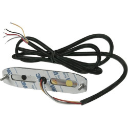 Lampa ostrzegawcza LED, prostokątna, 10/30V, pomarańczowa, 130x30x7 mm, 6 LED Kramp