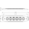 Lampa ostrzegawcza LED, prostokątna, 10/30V, pomarańczowa, 130x30x7 mm, 6 LED Kramp